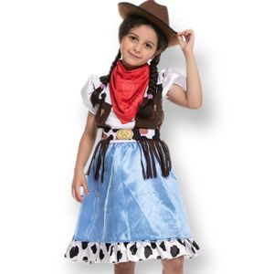 NWT Blue Cowgirl Costume Outfit for Halloween Dress Up, Cosplay Size 8-10